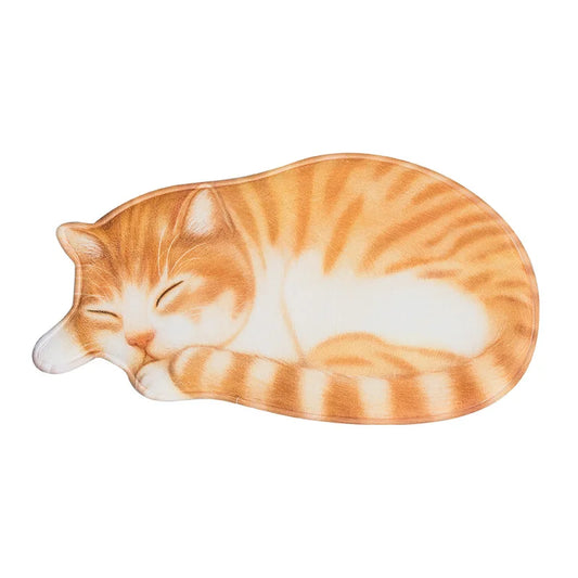 3D Cat Shape Carpet Rug Animal Print Carpets for Living Room Bedroom anti Slip Bathroom Floor Mat Rugs Hallway Entrance Doormat