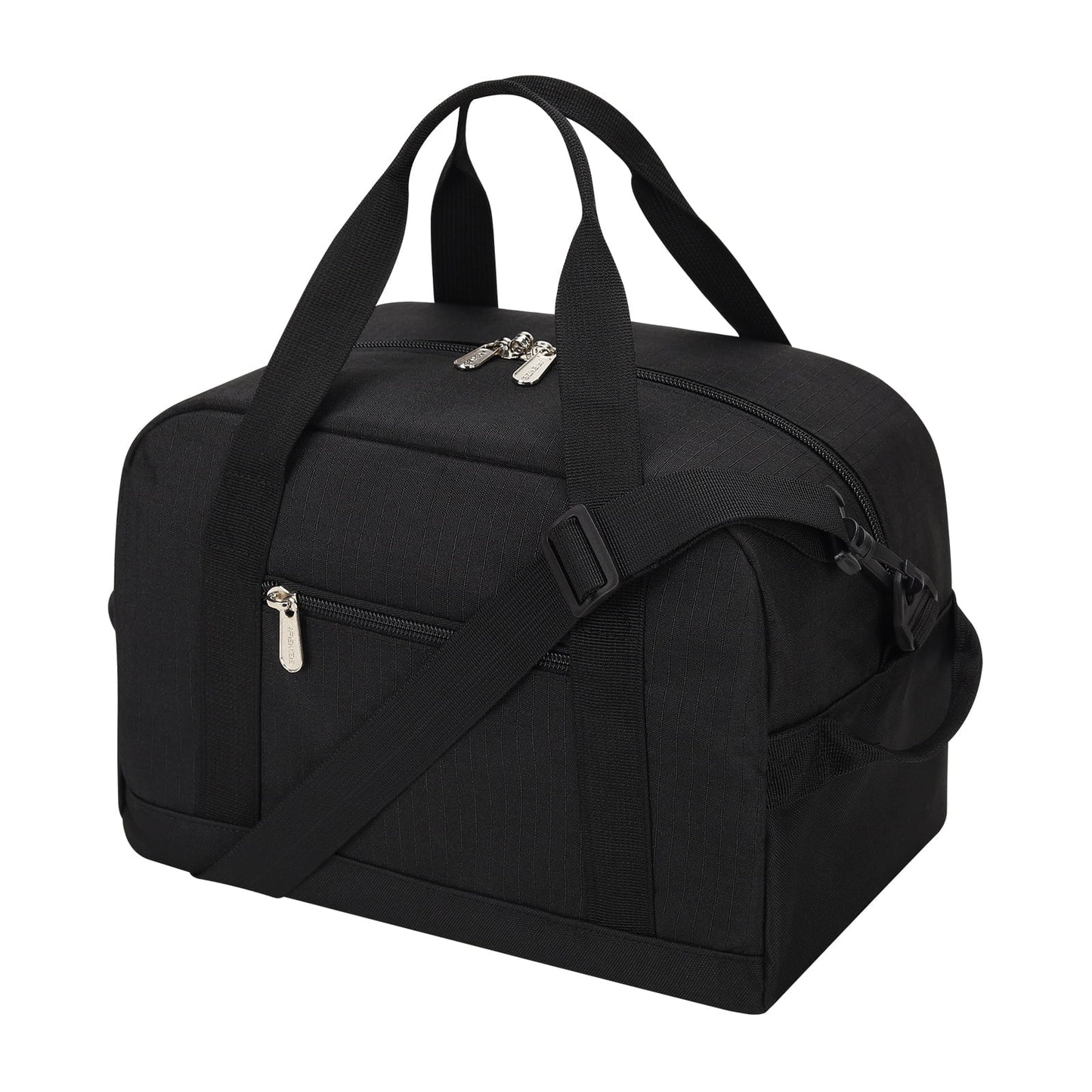 " 14"" Black Mini Duffel Bag for Travel and Gym, Polyester, Durable"